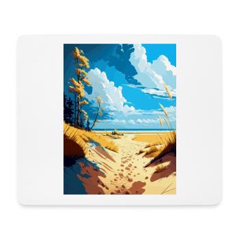 Lowinski Pologne Vtravel Vintage Affiche de voyage WPA - Tapis de souris (format paysage) - blanc - Devant