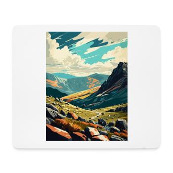 Babia Gora Pologne Vintage voyage affiche Souvenir - Tapis de souris (format paysage) - blanc - Devant
