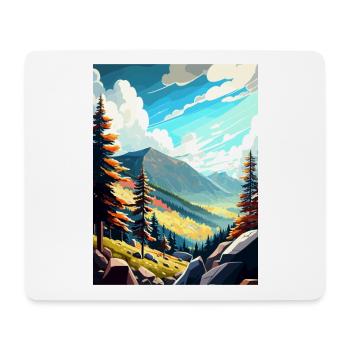 Krkonose République tchèque Affiche de voyage vintage WPA - Tapis de souris (format paysage) - blanc - Devant