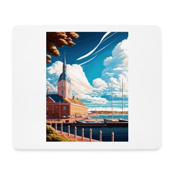 Jonköping Suède Vintage voyage affiche Souvenir - Tapis de souris (format paysage) - blanc - Devant