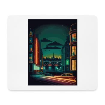 Dublin Skyline Irlande Vintage Travel Poster WPA - Tapis de souris (format paysage) - blanc - Devant