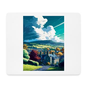 Kendal Angleterre ville Souvenir Vintage affiche de voyage - Tapis de souris (format paysage) - blanc - Devant