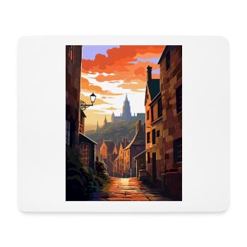 Edinburghscape European Scotland Travel Poster - Mouse Pad (horizontal) - white - Front