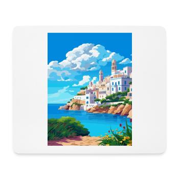 Ibiza Spanien Vintage Reiseposter WPA Souvenir - Mousepad (Querformat) - Weiß - Vorne