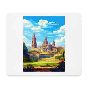Santiago De Compostela Spanien Vintage Reiseposter - Mousepad (Querformat) - Weiß - Vorne