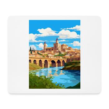 Cordoue Espagne Vintage voyage affiche WPA Souvenir - Tapis de souris (format paysage) - blanc - Devant