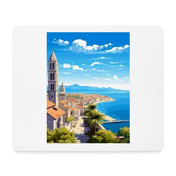 Split Croatie Vintage voyage affiche WPA Souvenir - Tapis de souris (format paysage) - blanc - Devant
