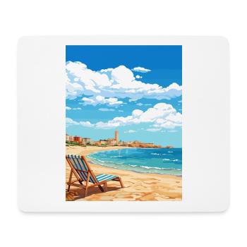 Costa De La Luz Espagne Vintage Voyage Poster WPA - Tapis de souris (format paysage) - blanc - Devant