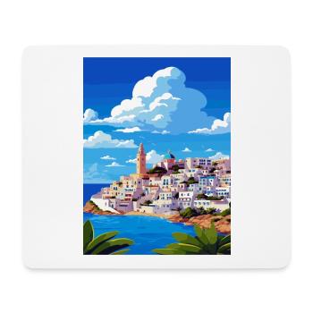Ibiza Spanien Vintage Reiseposter WPA Souvenir - Mousepad (Querformat) - Weiß - Vorne