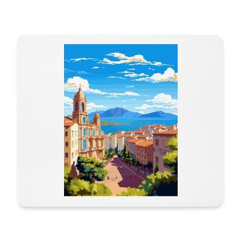 Malaga Espagne Vintage voyage affiche WPA Souvenir - Tapis de souris (format paysage) - blanc - Devant