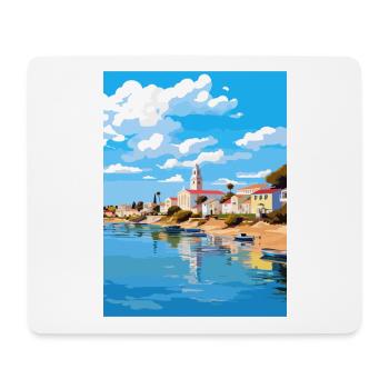 Tavira Portugal Vintage Reiseposter WPA Souvenir - Mousepad (Querformat) - Weiß - Vorne