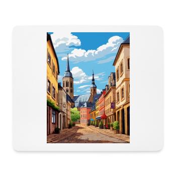 Trèves Allemagne Vintage voyage affiche WPA Souvenir - Tapis de souris (format paysage) - blanc - Devant