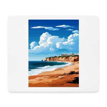 Sagres Portugal Vintage Travel Poster WPA Souvenir - Mouse Pad (horizontal) - white - Front