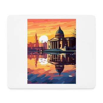Trafalgar Square Angleterre Vintage voyage affiche WPA - Tapis de souris (format paysage) - blanc - Devant