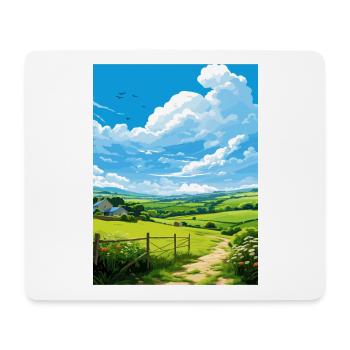 Pensrose Estate Cornwall Vintage Reiseposter WPA - Mousepad (Querformat) - Weiß - Vorne