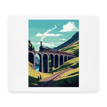Glenfinnan Schottland Zug Vintage Reiseposter - Mousepad (Querformat) - Weiß - Vorne