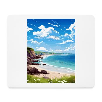 Trevaunance Cove Cornwall Vintage Reiseposter - Mousepad (Querformat) - Weiß - Vorne