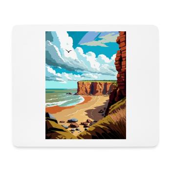 Hunstanton Cliffs England Vintage Reiseposter - Mousepad (Querformat) - Weiß - Vorne