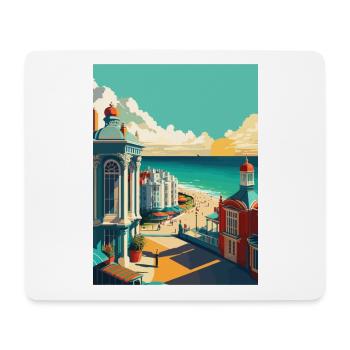 Brighton Pier Seascape Uk Vintage Travel Poster - Mouse Pad (horizontal) - white - Front