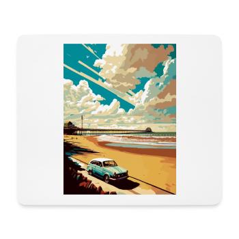 Western Super Mare England Vintage Travel Poster - Mouse Pad (horizontal) - white - Front