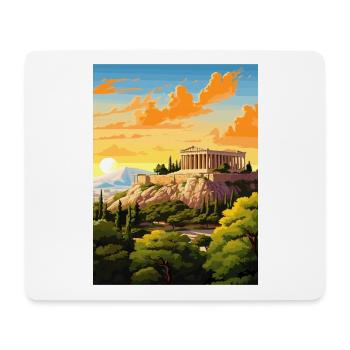 Athens Greece Decoration Vintage Travel Poster WPA - Mouse Pad (horizontal) - white - Front