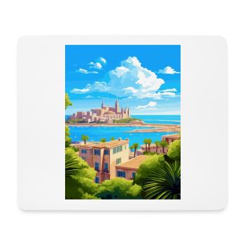 Palma De Mallorca Spain Vintage Travel Poster WPA - Mouse Pad (horizontal) - white - Front