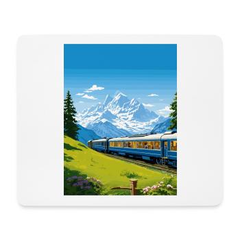 Orient Express Europa Deko Vintage Reiseposter - Mousepad (Querformat) - Weiß - Vorne
