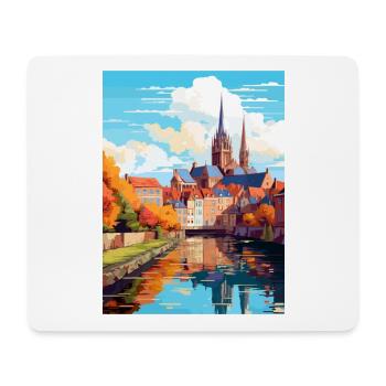 Amiens France Vintage Travel Poster WPA Souvenir - Mouse Pad (horizontal) - white - Front