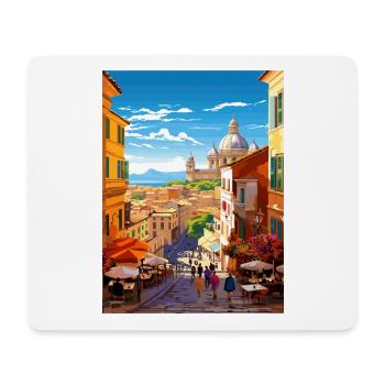 Rome Italy Vintage Travel Poster WPA Souvenir - Mouse Pad (horizontal) - white - Front