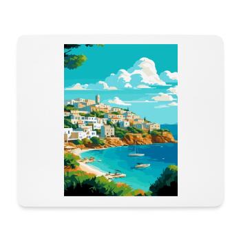 Ibiza Spanien Vintage Reiseposter WPA Souvenir - Mousepad (Querformat) - Weiß - Vorne