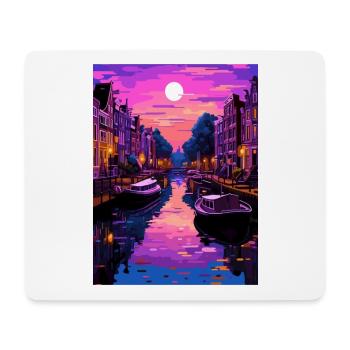 Amsterdam Netherlands Vintage Travel Poster WPA - Mouse Pad (horizontal) - white - Front
