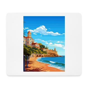 Cascais Portugal Vintage voyage affiche Souvenir - Tapis de souris (format paysage) - blanc - Devant
