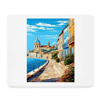 Coimbra Portugal Vintage voyage affiche Souvenir - Tapis de souris (format paysage) - blanc - Devant