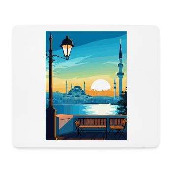 Istanbul Decoration Turkey Vintage Travel Poster - Mouse Pad (horizontal) - white - Front