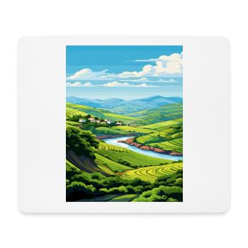 Douro Valley Portugal Vintage Travel Poster WPA - Mouse Pad (horizontal) - white - Front