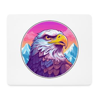 Falcon Watercolor Cartoon Kawaii Pet Animal Colorf - Mouse Pad (horizontal) - white - Front