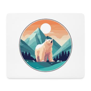 Bear Watercolor Cartoon Kawaii Pet Animal Colorful - Mouse Pad (horizontal) - white - Front