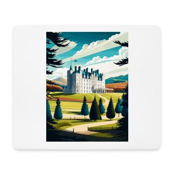 Blair Castle Ecosse Vintage Travel Poster WPA - Tapis de souris (format paysage) - blanc - Devant