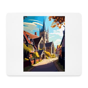 Minister England Kent Vintage Reiseposter WPA - Mousepad (Querformat) - Weiß - Vorne