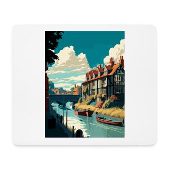 Canterbury England Kent Vintage Reiseposter WPA - Mousepad (Querformat) - Weiß - Vorne