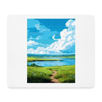 Stithians lac Cornwall Vintage voyage affiche WPA - Tapis de souris (format paysage) - blanc - Devant