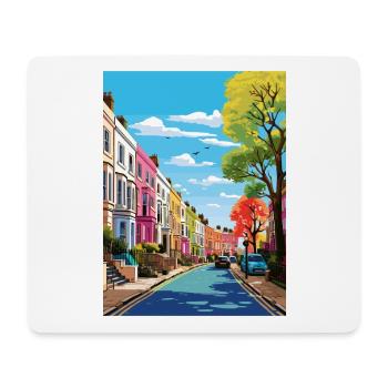 Notting Hill London Vintage Reiseposter Souvenir - Mousepad (Querformat) - Weiß - Vorne