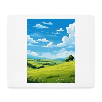 Mont Hawke Cornwall Vintage voyage affiche WPA Art - Tapis de souris (format paysage) - blanc - Devant