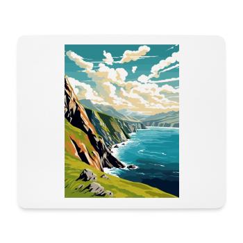 Slieve League Irland Vintage Reiseposter WPA - Mousepad (Querformat) - Weiß - Vorne