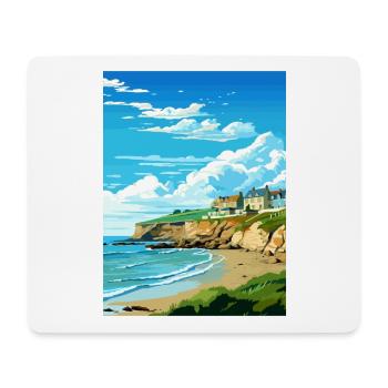 Portreath Cornwall Vintage Reiseposter Souvenir - Mousepad (Querformat) - Weiß - Vorne