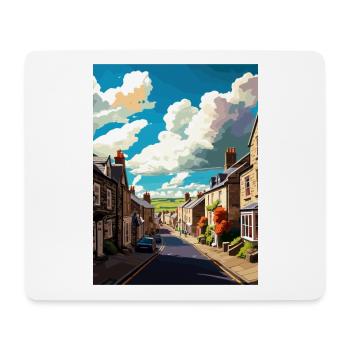 Grassington England Vintage Reiseposter Souvenir - Mousepad (Querformat) - Weiß - Vorne