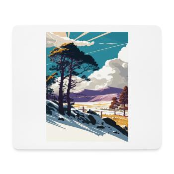 Cairngorms Scotland Vintage Travel Poster Souvenir - Mouse Pad (horizontal) - white - Front
