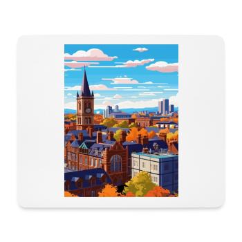 Manchester England Vintage Travel Poster Souvenir - Mouse Pad (horizontal) - white - Front