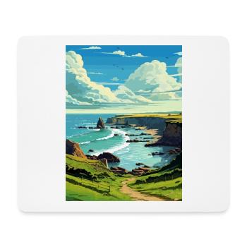Hartland Quay Devon Vintage Travel Poster Souvenir - Mouse Pad (horizontal) - white - Front