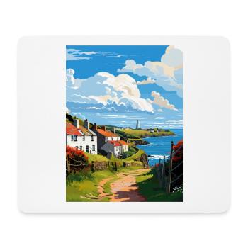 Ruan Minor Cornouailles Vintage voyage affiche Souvenir - Tapis de souris (format paysage) - blanc - Devant